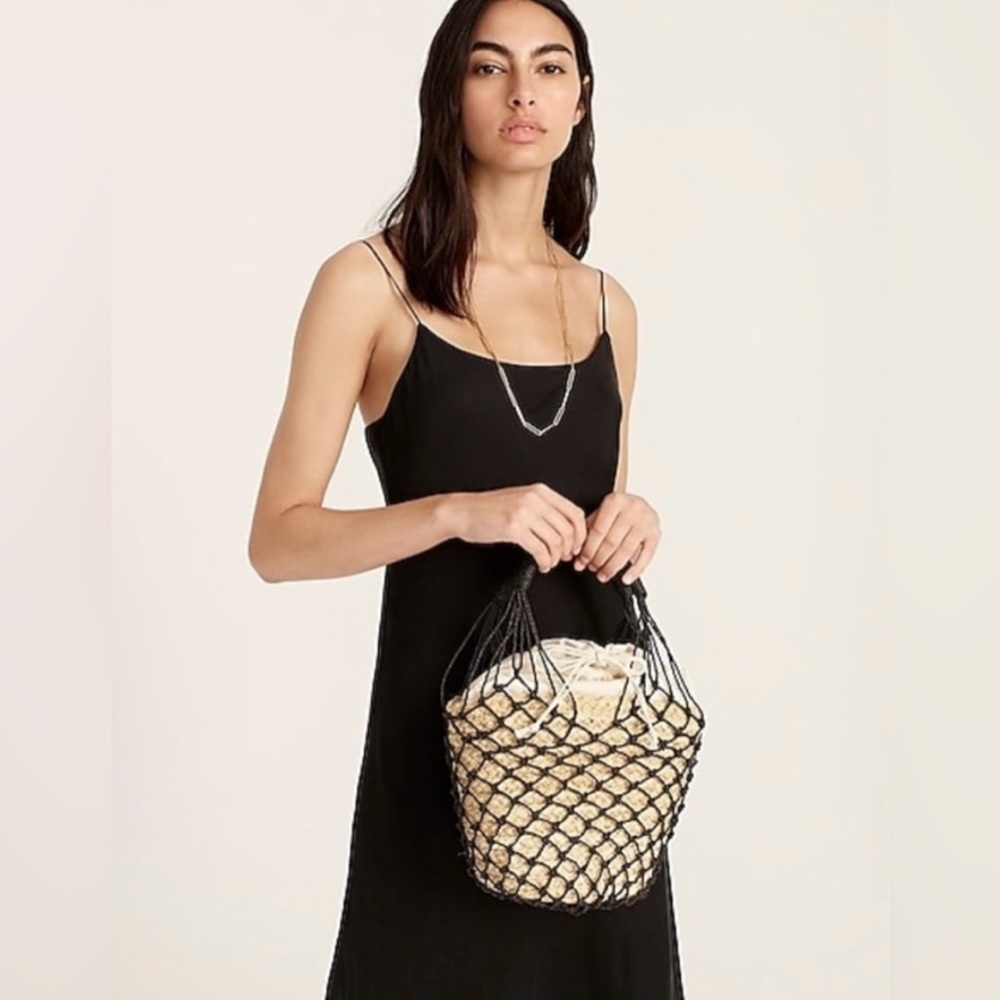 J. Crew Sedona Basket Bag in Black
